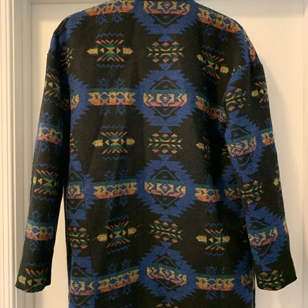 Forever 21 Aztec Southwest Print Blazer Jacket Size Small Oversized - Picture 4 of 6